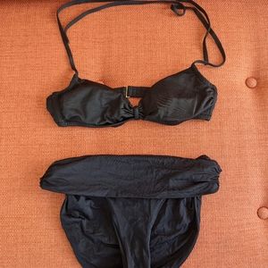 J. Crew | Black Jersey Lomellina Bikini Swimsuit Size XXS